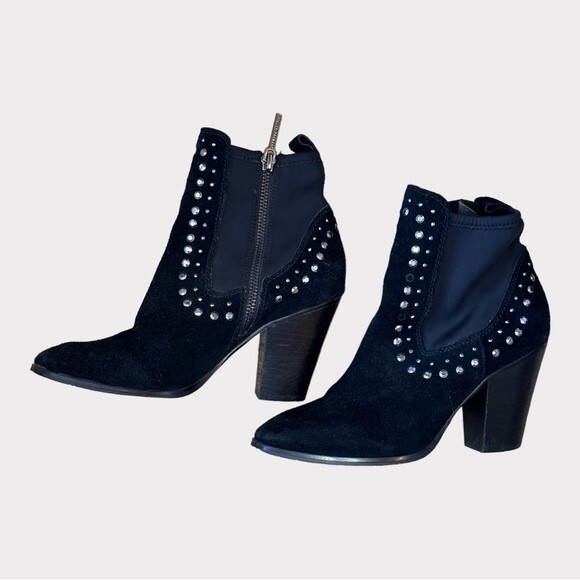 Donald J Pliner Embellished Leather Ankle
Booties Black Women's Size 6.5M - Picture 2 of 6